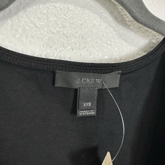 J Crew Top Women XXS Black Velvet Peplum Sleeveless V-Neck Layer Whimsigoth NEW - Picture 5 of 10